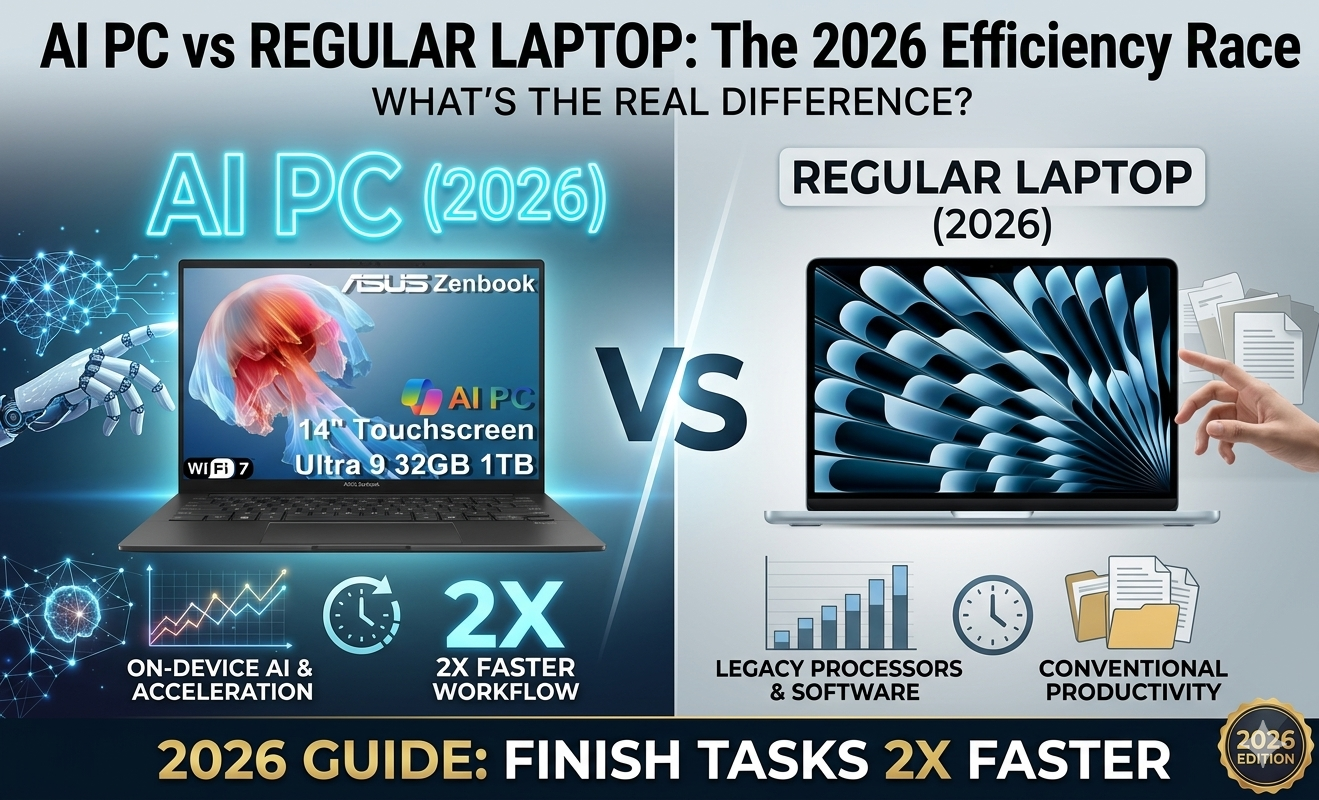 AI PC vs Standard Laptop: A Clear Comparison in 2026, What's the Difference That Makes You Work 2x Faster?